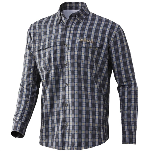 Picture of Nomad Stretch-Lite Plaid Long Sleeve Shirt Mud M ONN1500048241M