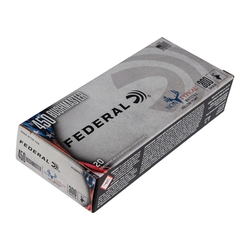 Picture of FEDERAL NON TYPICAL WHITETAIL AMO 450 BUSHMASTER 300GR JHP 20RD BOX (10 BOX CASE) 450BMDT1