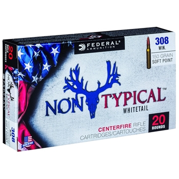 Picture of FEDERAL NON TYPICAL WHITETAIL AMO 308 WIN 150GR SP 20RD (10 BOX CASE) 308DT150