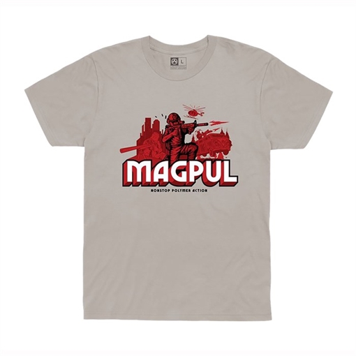 Picture of Magpul NONSTOP POLYMER ACTION COTTON T-SHIRT SILVER LARGE MAG1221-040-L