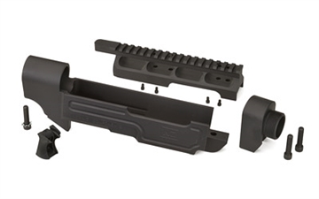 Picture of Nordic Components AR22 Stock Kit Fits Ruger 10/22, Includes Main Body, Scope Mount, Forearm Adapter, Grip Gapper, Mounting Hardware, Not Compatible with Takedown Models, Accepts Most Standard AR-15-pattern Handguards, Buffer Assemblies/Stocks, and Grips, Three Piece, Black AR22-KIT-3PC