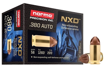 Picture of Norma Ammunition Self Defense NXD 380ACP 56gr 20 Per Box/10 Case 611040020