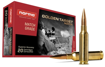Picture of Norma Ammunition Dedicated Precision Golden Target Match 6.5Creedmoor 143gr BTHP 20 Per Box/10 Case 10166522
