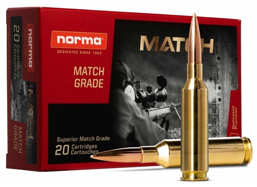 Picture of Norma Ammunition Dedicated Precision Golden Target Match 6mmCreedmoor 107gr Hollow Point Boat Tail 20 Per Box/10 Case 20160392