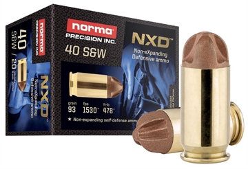 Picture of Norma Ammunition Self Defense NXD 40S&W 93gr 20 Per Box/10 Case 611440020