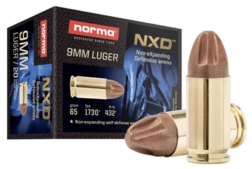 Picture of Norma Ammunition Self Defense NXD 9mmLuger 65gr 20 Per Box/10 Case 611140020