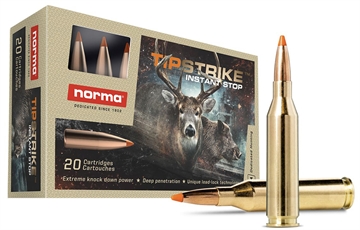 Picture of Norma Ammunition Dedicated Hunting Tipstrike 243Win 76gr Polymer Tip 20 Per Box/10 Case 20160052