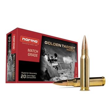 Picture of Norma Golden Target Match Rifle Ammunition .308 Win 175gr HPBT 2610 fps 20/ct 10177442