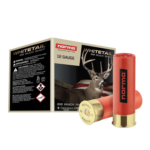 Picture of Norma WHITETAIL Shotshells 12ga 2-3/4" 9 Pellet 1345 fps #00 25/ct 1198043400