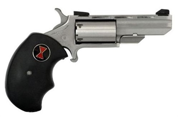 Picture of North American Arms Black Widow, Single Action Only, Revolver, 22LR, 2" Barrel, Stainless Steel, Silver, Rubber Grips, Fixed Sights, 5 Rounds NAA-BWL
