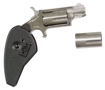 Picture of North American Arms Mini Revolver, Single Action Only, Revolver, 22LR/22 WMR, 1.125" Barrel, Stainless Steel, Silver, Holster Grip, Fixed Sights, 5 Rounds NAA-22MSC-HG 22MSCHG