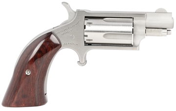 Picture of North American Arms Mini-Revolver 22 WMR 5 rd 1.13" Barrel, Stainless Steel Barrel/Cylinder/Frame, Exclusive Wood Boot Grip 22MSGBG