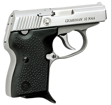 Picture of North American Arms Guardian 32 NAA 2.50" Barrel 6+1 Stainless Steel Slide, Black Rubber Grips 32NAA