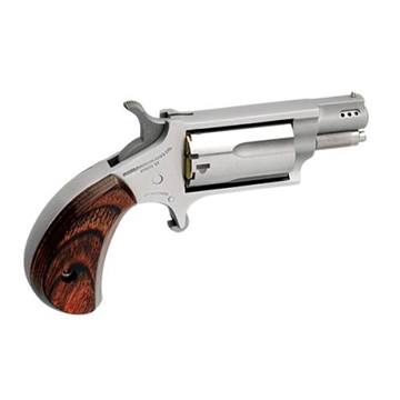 Picture of North American Arms Mini-Revolver Combo 22 LR or 22 WMR 5 rd 1.13" Ported Barrel, Overall Stainless Steel Finish, Rosewood Birdshead Grip Includes Cylinder 22MSCP