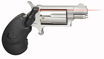 Picture of North American Arms Mini-Revolver w/Laser 22 WMR 5rd Shot 1.13" Stainless Steel Barrel, Frame & Cylinder, Black Polymer Grip, Viridian E-Series Red Laser, Exposed Hammer 22MSVL