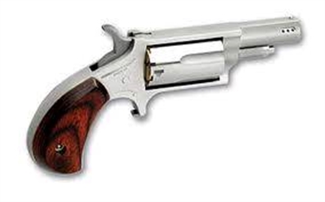 Picture of North American Arms Ported Magnum, Single Action, Revolver, 22 WMR, 1.625" Barrel, Stainless Steel, Silver, Wood Grips, Fixed Sights, 5 Rounds NAA-22M-P 22MP