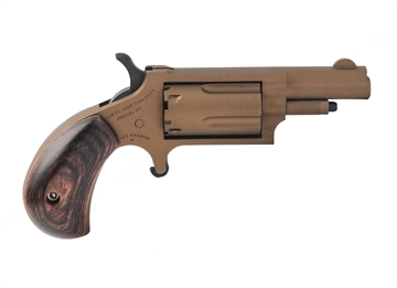 Picture of NAA Bootlegger Handgun .22 WMR 5rd Capacity 1.63''Barrel Burnet Bronze Finish w/Dark Walnut Grips NAA-22M-BB
