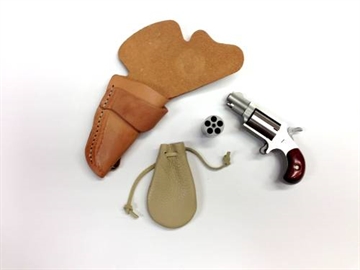 Picture of North American Arms Super Companion Cap & Ball Kit Small Frame #11 Percussion 5 Shot, 1.63" Stainless Steel Barrel, Cylinder & Frame, Rosewood Birdshead Grip, Exposed Hammer 22MCBK