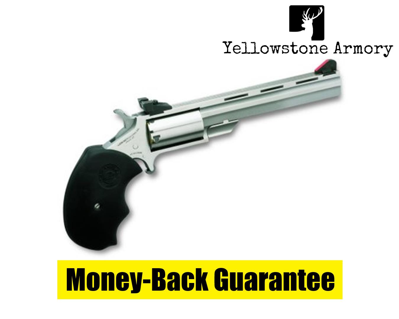 NAA Mini-Master Target Revolver 22 WMR Stainless/Black 4 in. 5 rd. AS MMTM-img-0