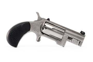 Picture of North American Arms Sentinel, Single Action Only, Revolver, 22 WMR, 1.625" Barrel, Matte Finish, Silver, Rubber Grips, XS White Dot, 5 Rounds, Includes 22LR Cylinder NAA-SNT-C SNTC