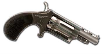 Picture of North American Arms Wasp Combo 22 LR or 22 WMR 5 Shot 1.63" Vent Rib Barrel, Overall Stainless Steel Finish, Black Pebbled Texture Rubber Grip Includes Cylinder 22MCTW