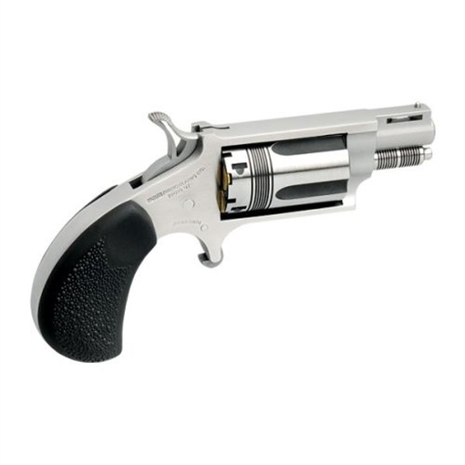 Picture of North American Arms Wasp 22 LR or 22 WMR 5 rd 1.13" Vent Rib Barrel, Overall Stainless Steel Finish, Black Pebbled Texture Rubber Grip Includes Cylinder 22MSCTW