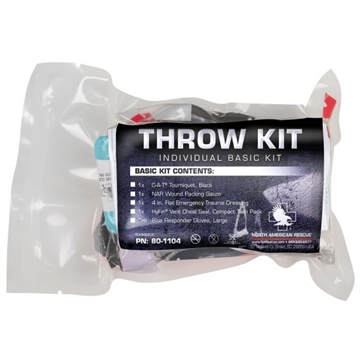 Picture of North American Rescue Basic Individual Throw Kit w/ Wound Packing Gauze 80-1104