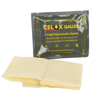 Picture of North American Rescue Celox Z-Fold Hemostatic Gauze 30-0064