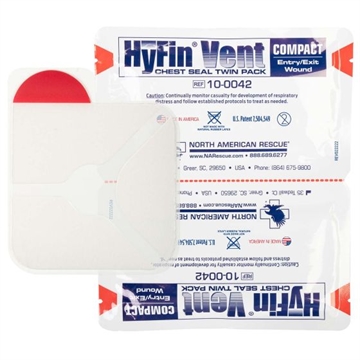 Picture of North American Rescue HyFin Vent Compact Chest Seal - Twin Pack 10-0042