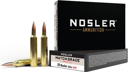 Picture of Nosler Match Grade 28Nosler 168gr Custom Competition Hollow Point Boat Tail 20 Per Box/10 Case 51287