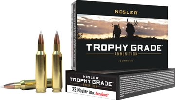 Picture of Nosler Trophy Grade 22Nosler 70gr Nosler AccuBond 20 Per Box/20 Case 60918