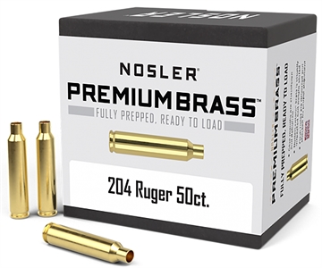 Picture of Nosler Premium Brass Unprimed Cases 204Ruger Rifle Brass 50/Box 10056