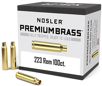 Picture of Nosler Premium Brass Unprimed Cases 223Rem Rifle Brass 100/Box 10098