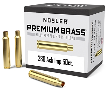Picture of Nosler Premium Brass Unprimed Cases 280AckleyImproved Rifle Brass 50/Box 10175