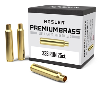 Picture of Nosler Premium Brass Unprimed Cases 338RUM Brass 25Count 11912