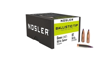 Picture of Nosler Nosler Ballistic Tip Hunting Bullets 6mm 90 gr. Spitzer Point 50 pk. 24090