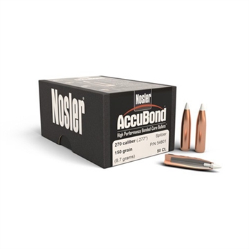 Picture of Nosler Nosler AccuBond Bullets .270 Cal. 150 gr. Spitzer Point 50 pk. 54801