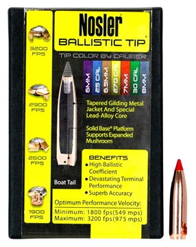 Picture of Nosler Ballistic Tip, .284 Diameter, 7MM, 140 Grain, Spitzer Boat Tail, 50 Count 28140