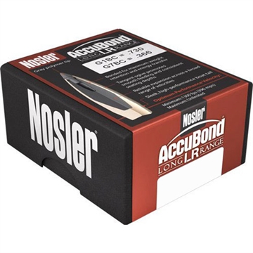 Picture of Nosler AccuBond Long Range, .308 Diameter, 30 Caliber, 210 Grain, Spitzer Boat Tail, 100 Count 58317