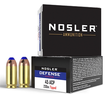Picture of Nosler Defense Handgun 45ACP 230gr Bonded Performance Tipped 20 Per Box/10 Case 39873
