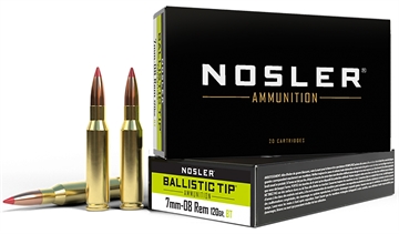 Picture of Nosler Ballistic Tip Rifle Ammunition 7mm-08 120gr Ballistic Tip Hunting Ammo (20 ct.) 40060