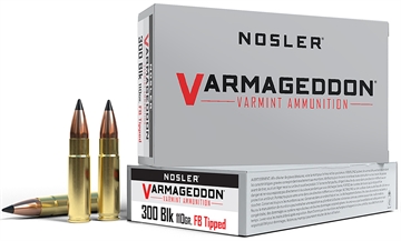 Picture of Nosler Varmageddon 300Blackout 110gr Flat Base Tipped 20 Per Box/20 Case 40127