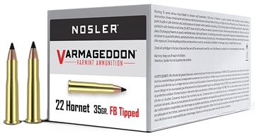 Picture of Nosler Varmegeddon Rifle Ammunition .22 Hornet 35 gr FB Tipped 3000 fps - 20/ct 41132