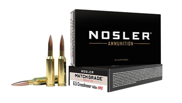 Picture of Nosler Match Grade 6.5Creedmoor 140gr Custom Competition Hollow Point Boat Tail 20 Per Box/10 Case 43455
