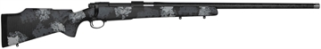 Picture of Nosler M48 Long-Range Carbon 300 Win Mag 4+1 26" Carbon Fiber Wrapped Barrel, Sniper Gray Cerakote Steel, Elite Midnight Camo Manners MCS-T Elite Tac Stock 46348