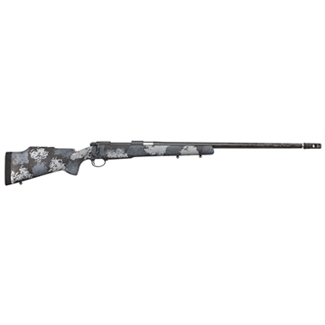 Picture of Nosler M48 Long-Range Carbon 28 Nosler 3+1 26" Carbon Fiber Wrapped Barrel, Sniper Gray Cerakote Metal Finish, Elite Midnight Camo Manners MCS-T Elite Tac Stock 44148