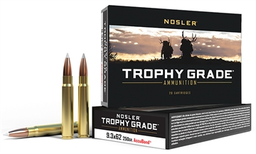 Picture of Nosler Trophy Grade 9.3mmx62Mauser 250gr Nosler AccuBond 20 Per Box/10 Case 48634