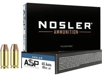 Picture of Nosler Assured Stopping Power Handgun 45ACP 185gr Jacketed Hollow Point 50 Per Box/10 Case 51271
