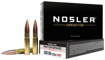 Picture of Nosler Match Grade 300Blackout 220gr Custom Competition Hollow Point Boat Tail 20 Per Box/20 Case 51275