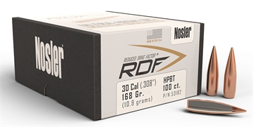 Picture of Nosler RDF Match 30Cal 168gr Hollow Point Boat Tail 100/Box 53182